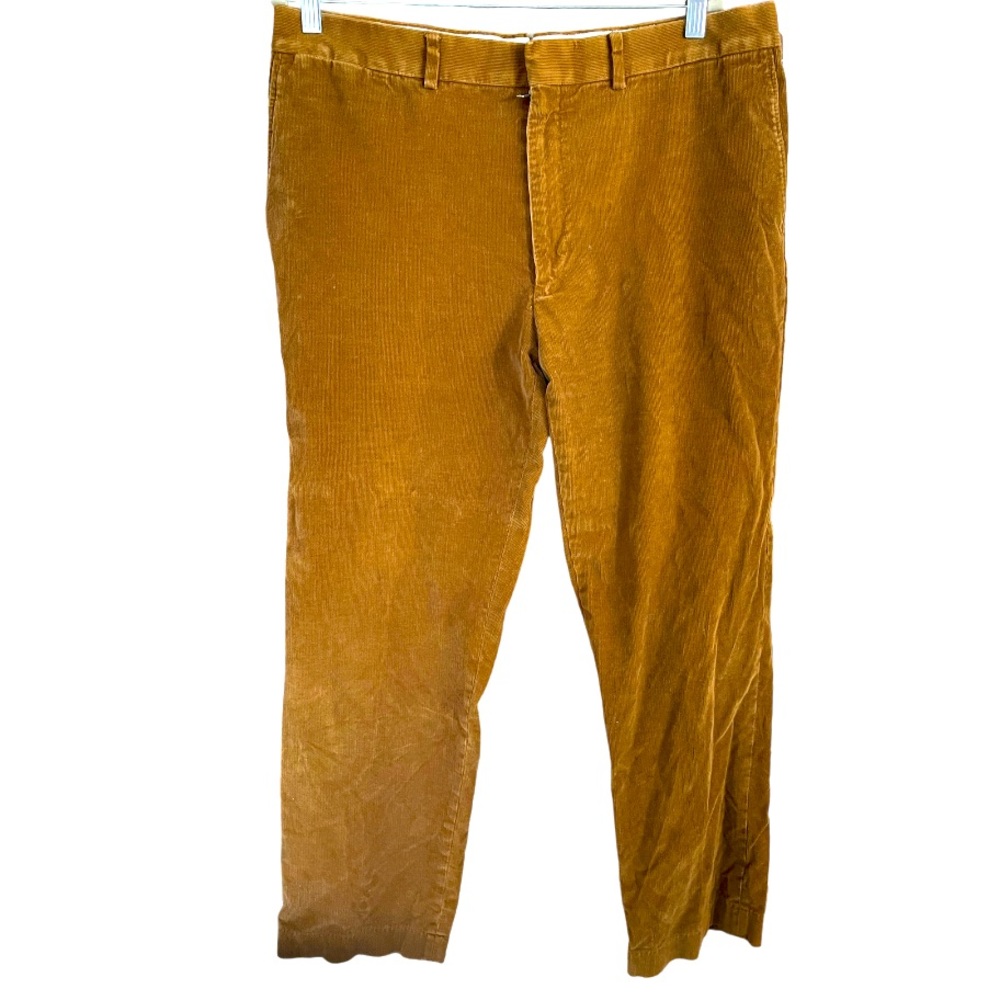 Lands End Tan Corduroy Pants Tailored Fit 36 R